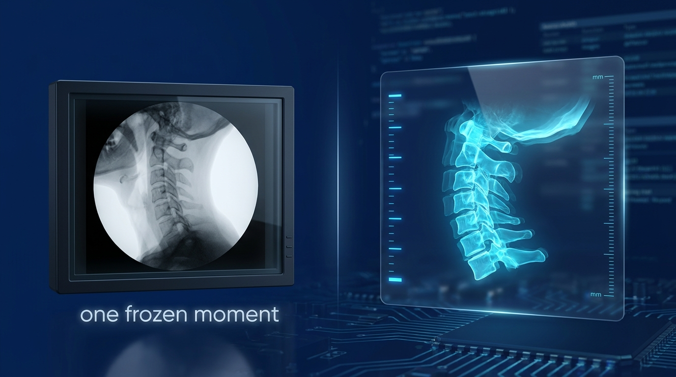 A still X-ray shows one frozen moment; Digital Motion X-Ray reveals how each level of the cervical spine actually moves